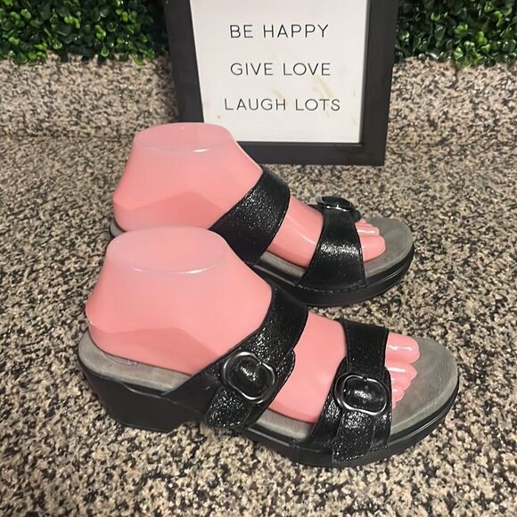 Ladies DANSKO BLACK SHOES - Picture 2 of 9